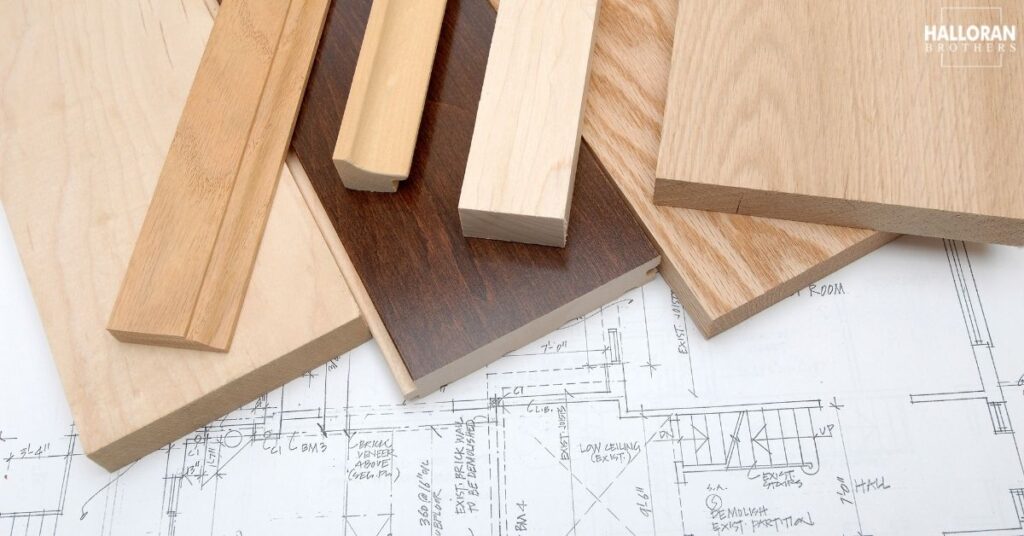 millwork designs with different wood types - Halloran Brothers millwork